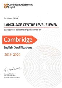 Сертификат Cambridge Assessment English